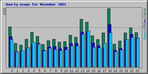 Hourly usage for November 2021