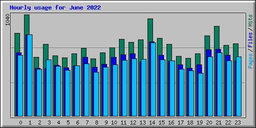 Hourly usage for June 2022